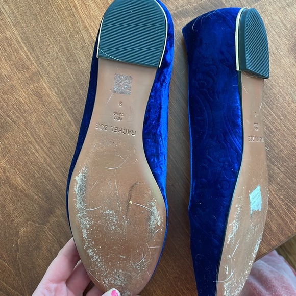 Blue velvet Rachel Zoe flats - Picture 3 of 3